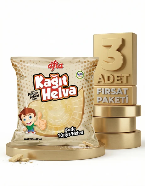 Afia Sade Kağıt Helva 3x45 Gr - Resim 2
