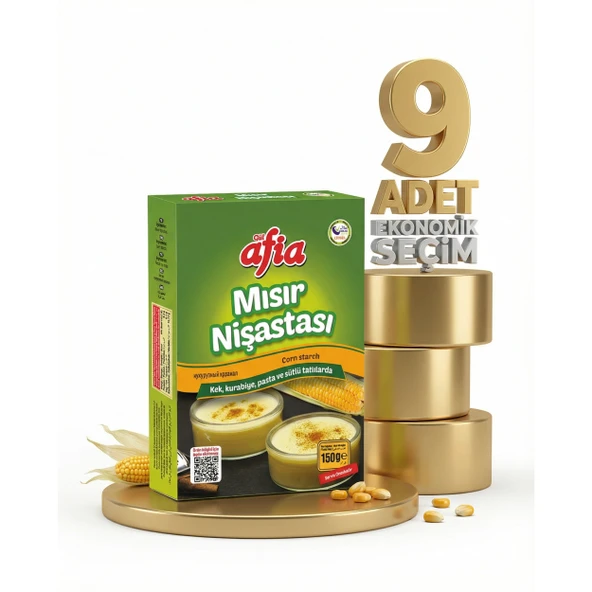 Afia Mısır Nişastası 9x150 Gr ürün görseli 1