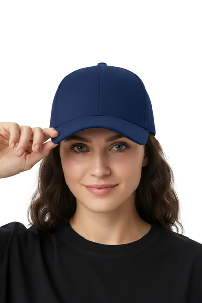 Quatex Basic Şapka - Lacivert %100 Pamuk Gabardin Unisex Model ürün görseli 1