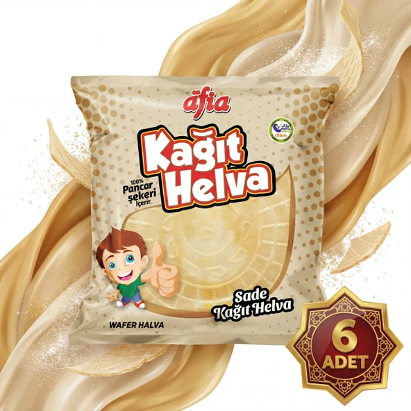 Afia Sade Kağıt Helva 6x45 Gr - Resim 3