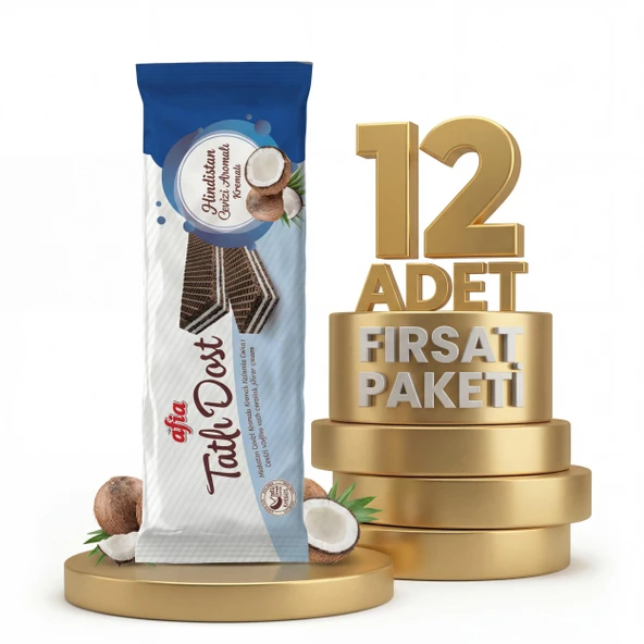 Afia Tatlı Dost Hindistan Cevizli Gofret 12x140 Gr ürün görseli 1