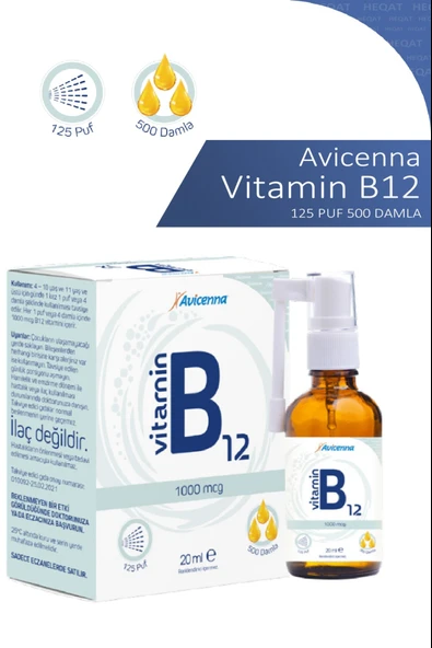 Avicenna Vitamin B12 Sprey 1000 mcg 20 ml ürün görseli 1