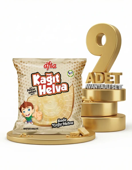 Afia Sade Kağıt Helva 9x45 Gr - Resim 2