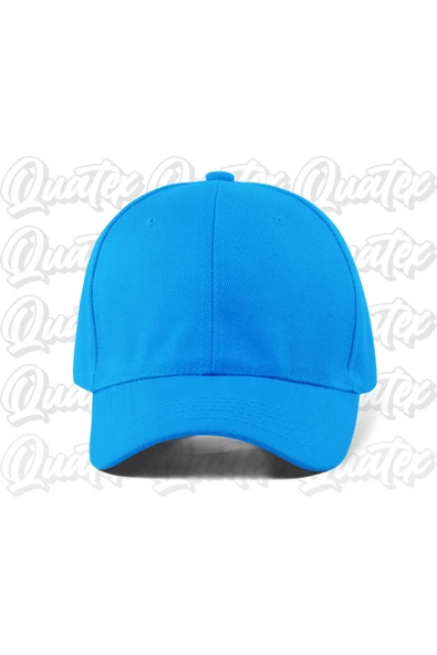 Quatex Basic Düz Pamuklu Şapka - Mavi Renk %100 Pamuk Gabardin Unisex Model Şapka ürün görseli 1