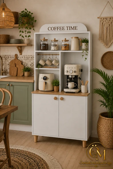 Öztürk Mobilya Design Coffeelina Çok Amaçlı Kahve Köşesi & Modern Mutfak Dolabı ürün görseli 1