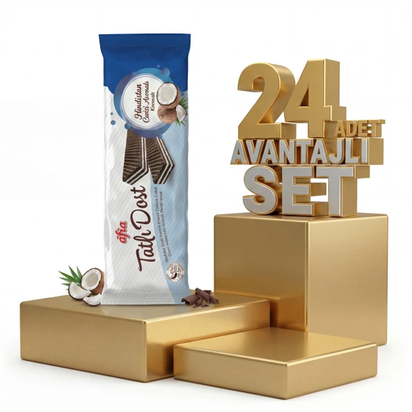 Afia Tatlı Dost Hindistan Cevizli Gofret 24x140 Gr ürün görseli 1