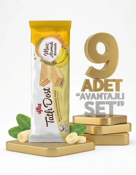 Afia Tatlı Dost Muz Kremalı Gofret 9x140 Gr - Resim 2