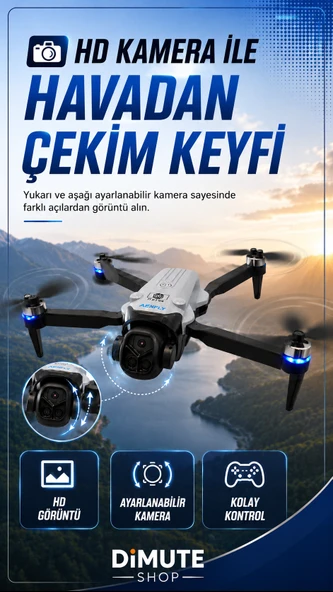 MSYELEKTRONİK T25 Drone Hd Kamera Fırçasız Motor Katlanabilir Uzaktan Kumandalı Hava Çekim Drone ürün görseli 1