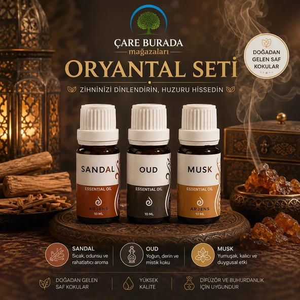 Arjens Sandal & Oud & Musk 10 Esans ml | Oryantal Seti ürün görseli 1