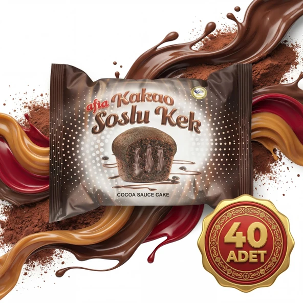 Afia Kakao Soslu Kek 40x40 Gr - Resim 3