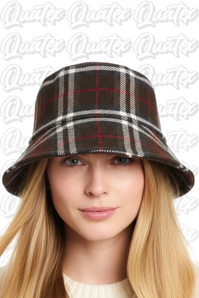 Quatex Kaşe Kumaş Bucket Şapka - %100 Kaşe Kumaş Unisex Model ürün görseli 1