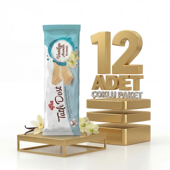 Afia Tatlı Dost Vanilya Kremalı Gofret 12x140 Gr ürün görseli 1