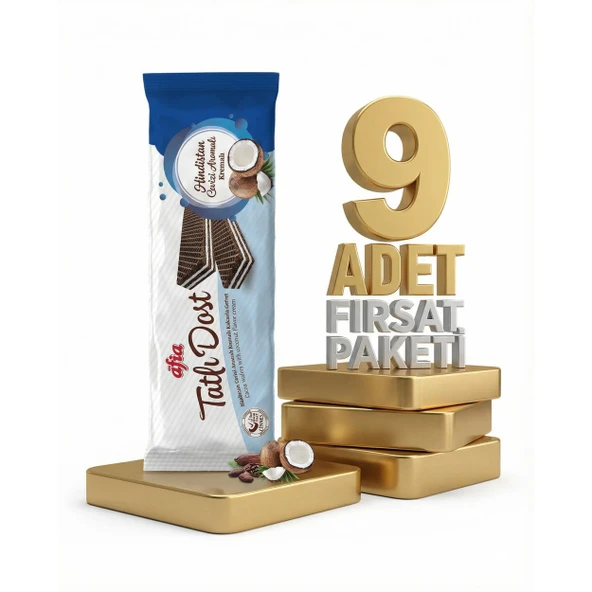 Afia Tatlı Dost Hindistan Cevizli Gofret 9x140 Gr ürün görseli 1