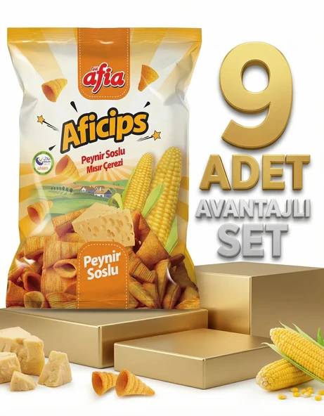 Afia Aficips Peynirli Mısır Cips 9x50 Gr ürün görseli 1
