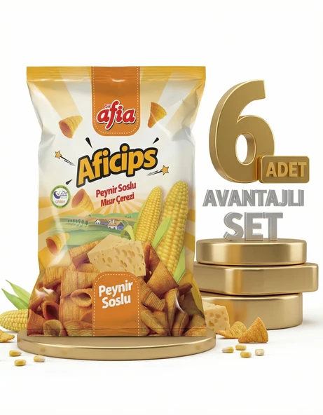 Afia Aficips Peynirli Mısır Cips 6x50 Gr ürün görseli 1
