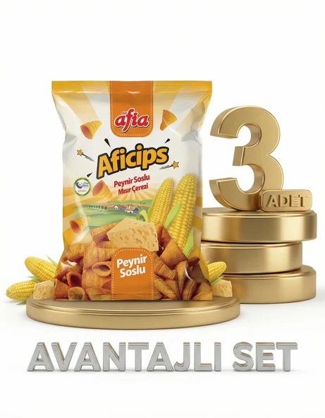 Afia Aficips Peynirli Mısır Cips 3x50 Gr ürün görseli 1