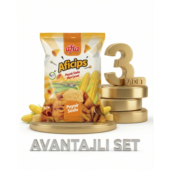 Afia Aficips Peynirli Mısır Cips 3x50 Gr - Resim 2