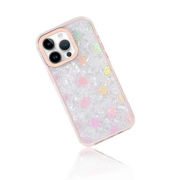 İphone 16 Pro Lumi Desenli Kapak - Pembe - Resim 4