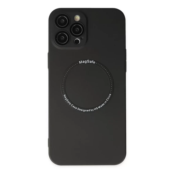 İphone 12 Pro Kılıf Jack Magneticsafe Lens Silikon - Siyah ürün görseli 1