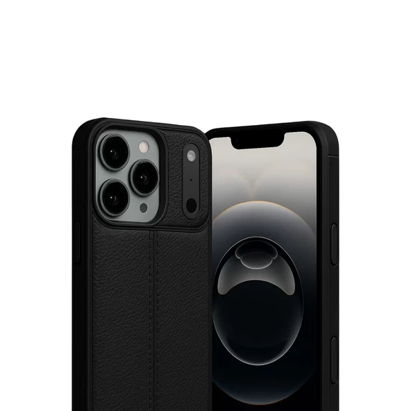 İphone 17 Pro Auto Focus Kapak - Siyah - Resim 2