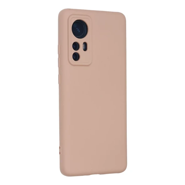 Xiaomi Mi 12 Kılıf Nano İçi Kadife Silikon - Pudra ürün görseli 1