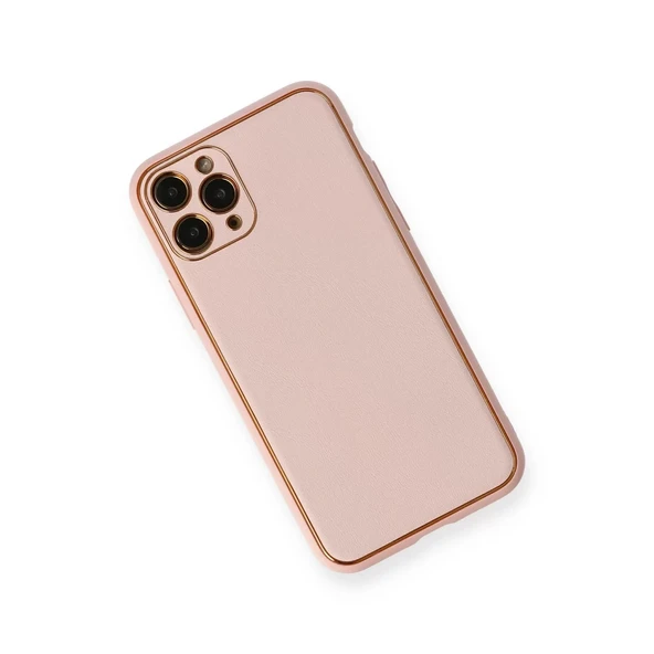 İphone 11 Pro Kılıf Coco Deri Silikon Kapak - Pembe ürün görseli 1