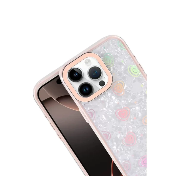 İphone 16 Pro Lumi Desenli Kapak - Pembe - Resim 3