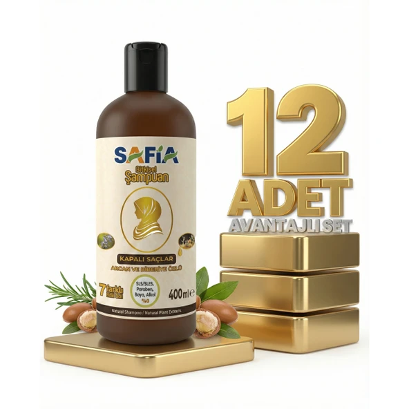 Safia Kapalı Saçlar İçin Şampuan 12x400 Ml ürün görseli 1