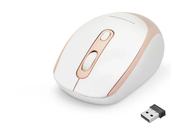 Kablosuz Mouse 800/1600 Dpi - Beyaz Pembe HDX3406R ürün görseli 1
