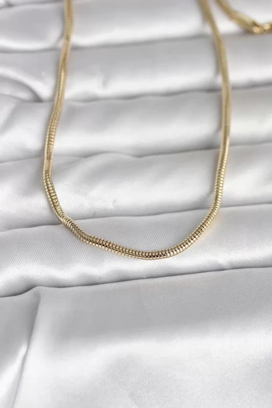 CM 14K Gold Renk Yılan Zincir Model 60 cm Kadın Kolye - TJ-BKO10995 ürün görseli 1