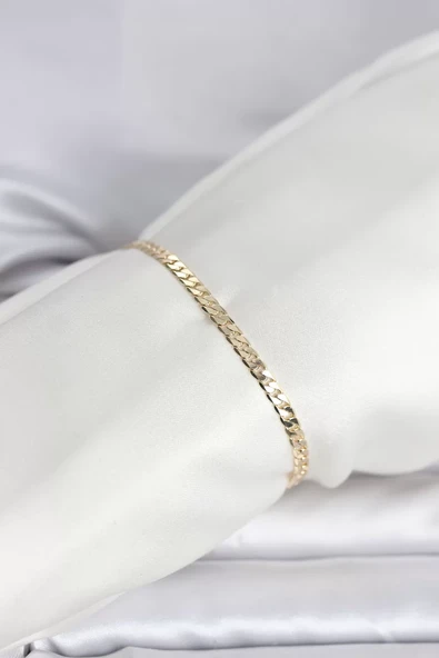 CM 14K Gold Renk Zincirli Model Kadın Bileklik - TJ-BB8294 ürün görseli 1