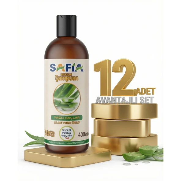 Safia Yağlı Saçlar İçin Şampuan 12x400 Ml ürün görseli 1