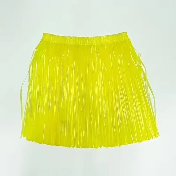 Neon Sarı Hawaii Parti Eteği 40 cm ürün görseli 1