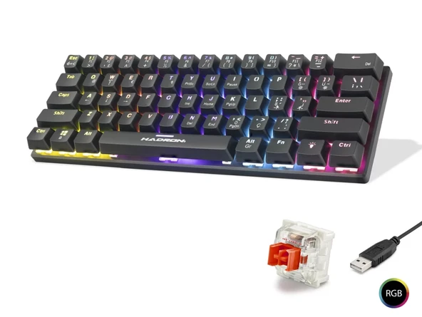 Mekanik Gaming Mini Klavye Red Switch Rgb - Siyah G509R ürün görseli 1
