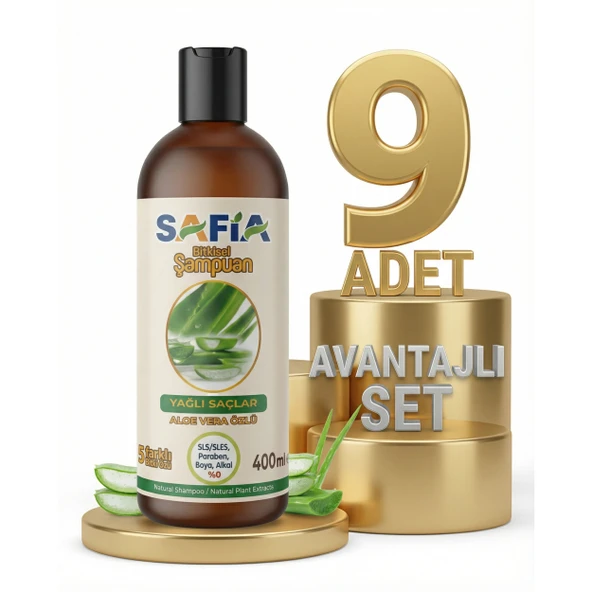 Safia Yağlı Saçlar İçin Şampuan 9x400 Ml ürün görseli 1