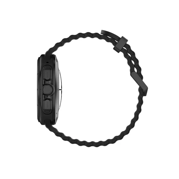 Watch 7 Ultra Kr417 Rug Silikon Kordon - Siyah ürün görseli 1