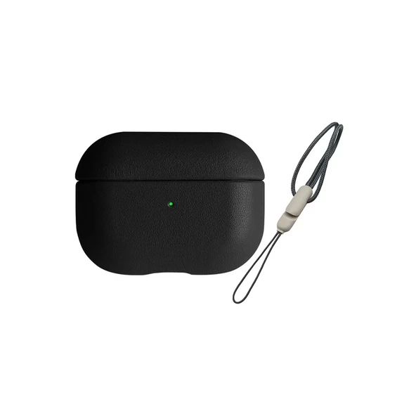 Airpods 3 (3.nesil) 405 Deri Kılıf - Siyah ürün görseli 1