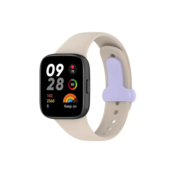 Xiaomi Redmi Watch 3 Origin Silikon Kordon - Bej ürün görseli 1