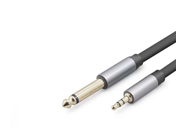 3.5Mm To 6.35Mm Gitar Kablosu 3 M - Siyah HDX1080 ürün görseli 1