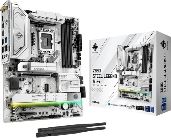 Asrock Z890 Steel Legend Wi-Fi Intel LGA1851 DDR5 ATX Anakart Teşhir ürün görseli 1