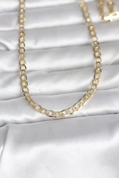 CM 14K Gold Renk Kalın Zincir Model 60 cm Kadın Kolye - TJ-BKO10991 ürün görseli 1