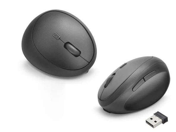 Kablosuz Ergonomik Dikey Gaming Mouse Dual Mod 3200 Dpi 6 Tuş Bilek Dostu - Siyah ND1210 ürün görseli 1