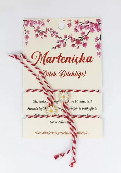 Marteniçka Bileklik 2'li Papatya Model ürün görseli 1