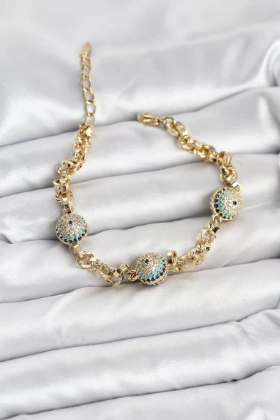 Xuping VIP Nazarlı Gold Renk Bileklik - TJ-BB8079 ürün görseli 1
