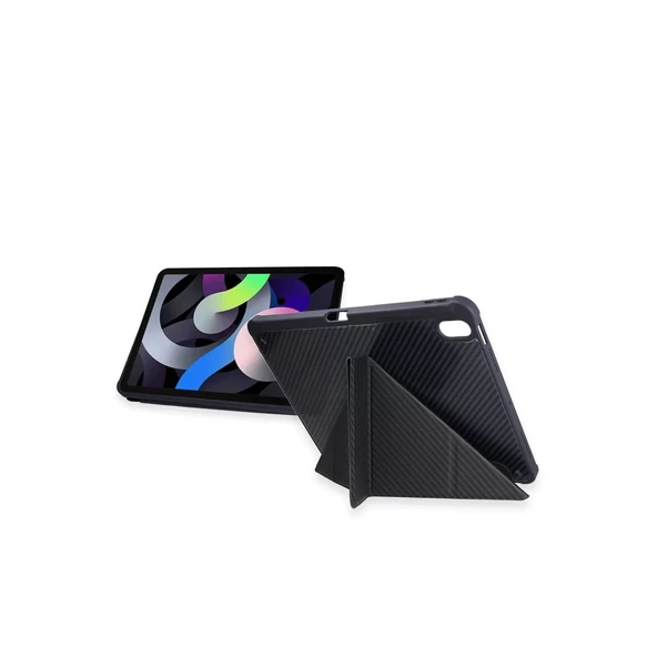İpad Pro 11 (2024) Kılıf Color Karbon Tablet Kılıfı - Koyu Gri ürün görseli 1
