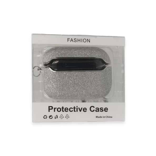 Airpods Pro (1.nesil) Spell Simli Kılıf - Gümüş ürün görseli 1