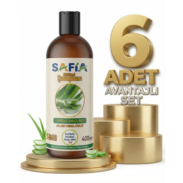 Safia Yağlı Saçlar İçin Şampuan 6x400 Ml ürün görseli 1