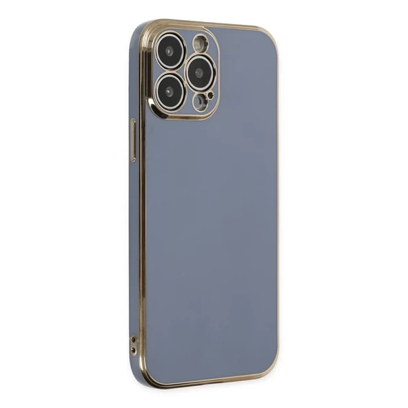 İphone 15 Pro Max Kılıf Volet Silikon - Mavi - Resim 3