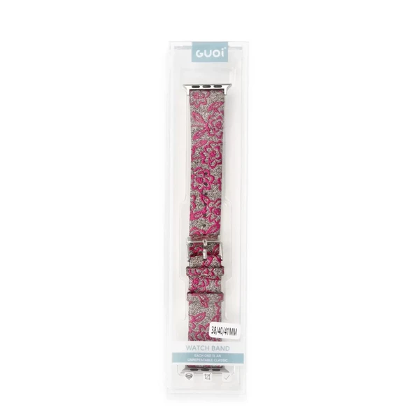 Watch 38mm Creeper Desenli Kordon - Pembe - Resim 4