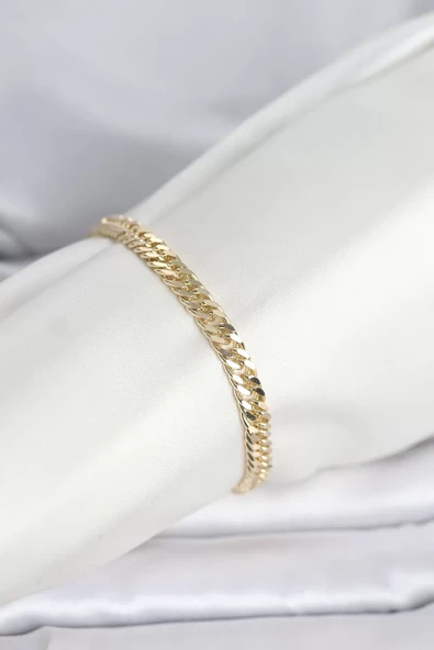 CM 14K Gold Renk Kalın Zincir Model Kadın Bileklik - TJ-BB8304 ürün görseli 1